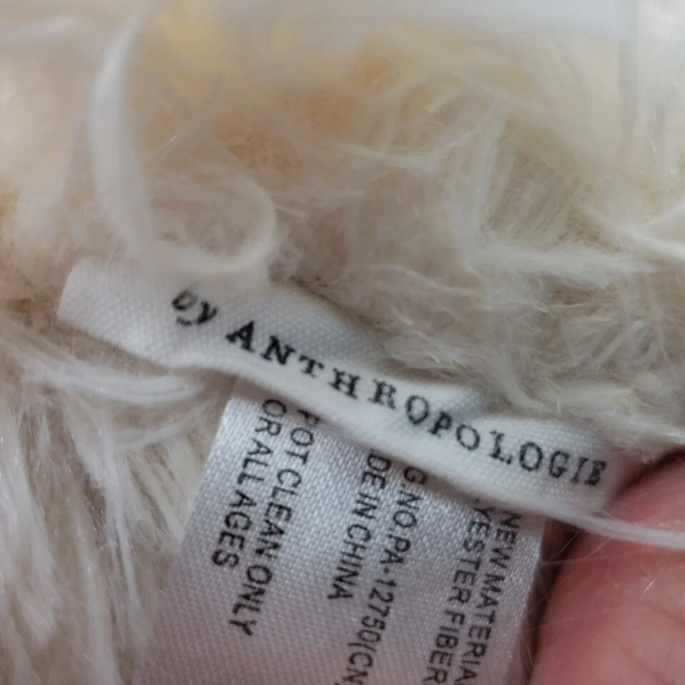 Llama Stuffed Animal Toy Anthropologie Plush Off White 14" Super Soft & Cozy - Picture 10 of 12